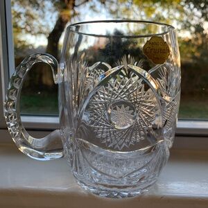 Hand Cut Crystal Glass Mug